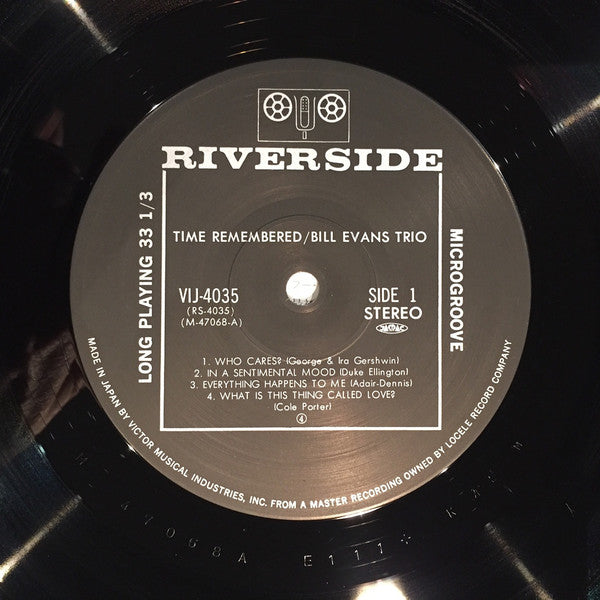 The Bill Evans Trio - Time Remembered (Vinyl, LP, Compilation) Near Mint (NM or M-) / Very Good Plus (VG+)