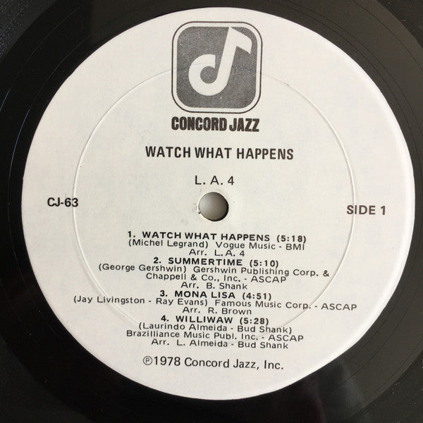 LA4 - Watch What Happens (Vinyl, LP, Album) Very Good (VG) / Very Good Plus (VG+)