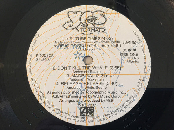 Yes - Tormato (Vinyl, LP, Album, Promo) Very Good Plus (VG+) / Very Good (VG)