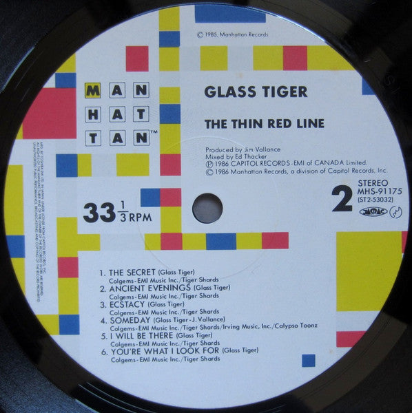 Glass Tiger - The Thin Red Line (Vinyl, LP, Album) Near Mint (NM or M-) / Very Good Plus (VG+)