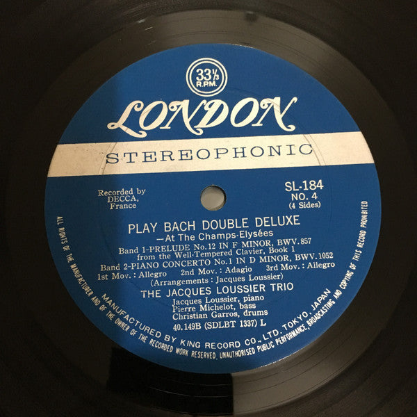 Jacques Loussier - Play Bach Aux Champs-Élysées (Vinyl, LP, Album, ...
