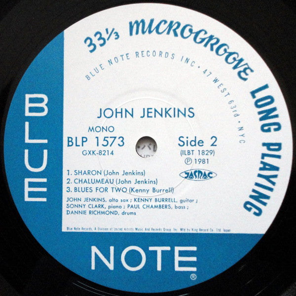 John Jenkins (2) - John Jenkins With Kenny Burrell (Vinyl, LP, Album, Mono, Reissue) Near Mint (NM or M-) / Near Mint (NM or M-)