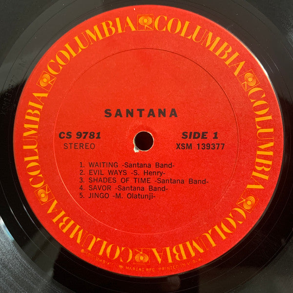 Santana - Santana (Vinyl, LP, Album, Reissue) Very Good (VG) / Very Good Plus (VG+)