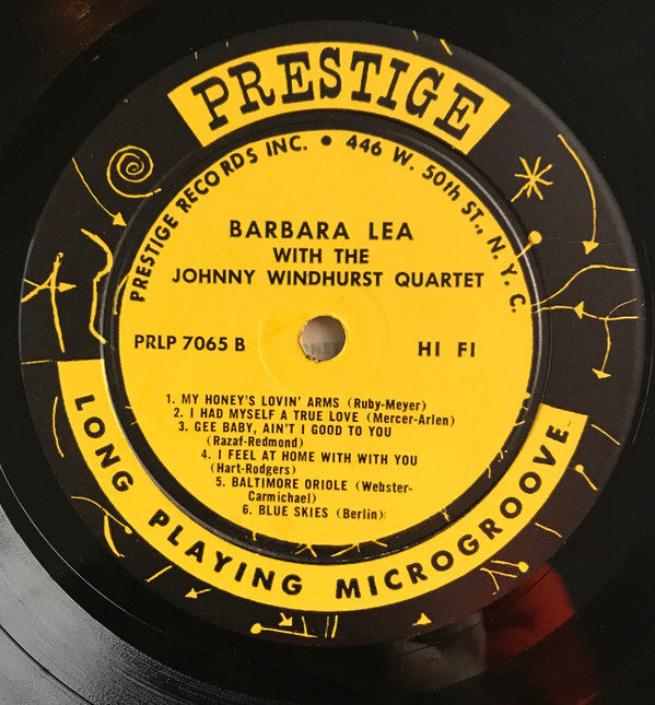 Barbara Lea - Barbara Lea With The Johnny Windhurst Quintets (Vinyl, LP, Album, Mono) Good Plus (G+) / Good Plus (G+)