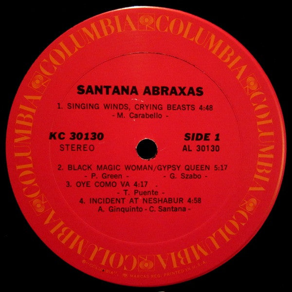 Santana - Abraxas (Vinyl, LP, Album, Stereo) Good Plus (G+) / Good (G)