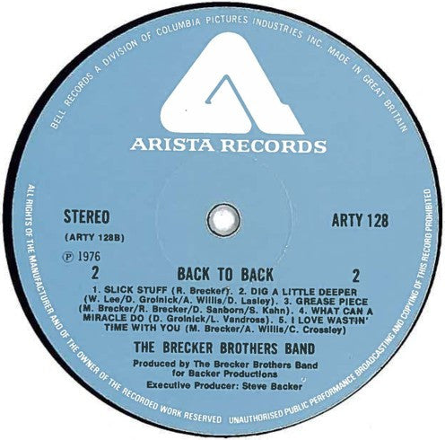 The Brecker Brothers - Back To Back (Vinyl, LP, Album) Very Good Plus (VG+) / Very Good (VG)