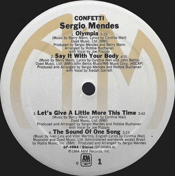 Sérgio Mendes - Confetti (Vinyl, LP, Album) Very Good (VG) / Very Good (VG)