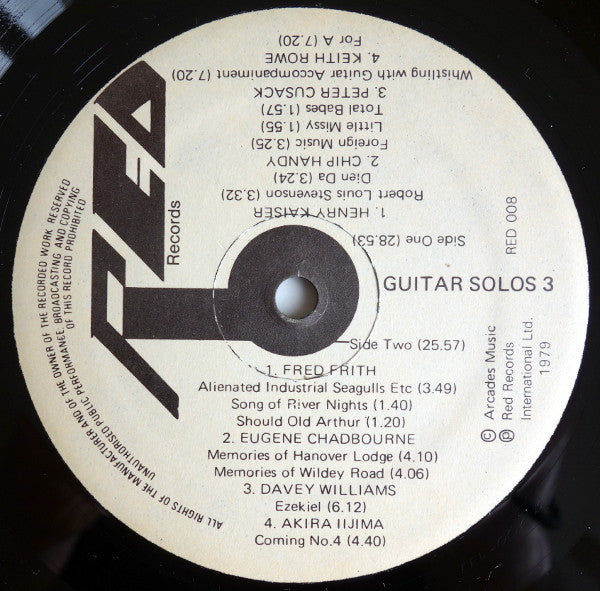 Various - Guitar Solos 3 (Vinyl, LP) Very Good (VG) / Good Plus (G+)
