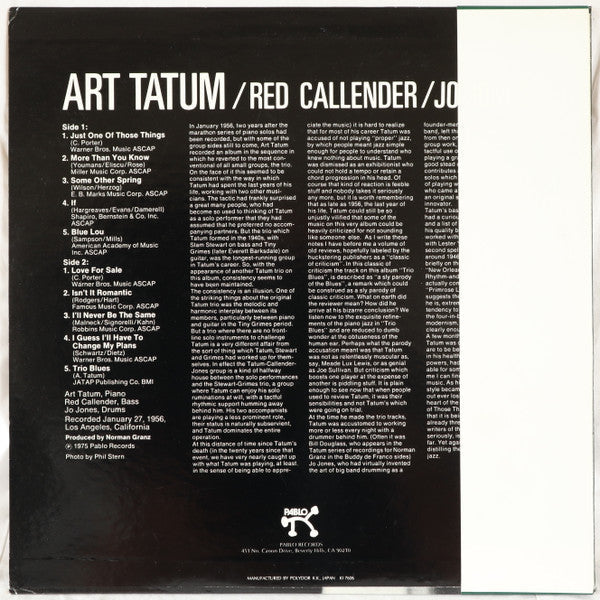 Art Tatum - The Tatum Group Masterpieces (Vinyl, LP, Album)