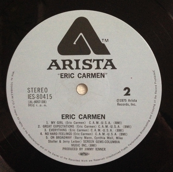 Eric Carmen - Eric Carmen (Vinyl, LP, Album) Very Good Plus (VG+) / Very Good Plus (VG+)