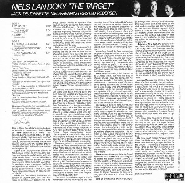 Niels Lan Doky - The Target (Vinyl, LP, Album) Very Good Plus (VG+) / Very Good Plus (VG+)
