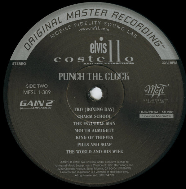 Elvis Costello & The Attractions - Punch The Clock (Vinyl, LP, Remastered, Album, Limited Edition, Numbered, Reissue) Mint (M) / Mint (M)