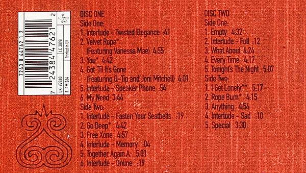 Janet Jackson - The Velvet Rope (2xVinyl, LP, Album) Very Good Plus (VG+) / Very Good (VG)