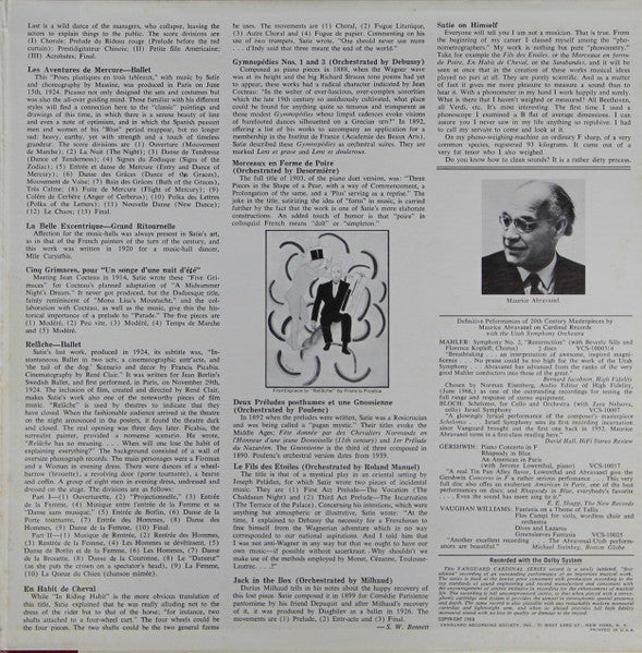 Erik Satie - Homage To Erik Satie (His Original Works For Orchestra As Well As Orchestrations By Friends) (2xVinyl, LP, Stereo) Very Good (VG) / Very Good Plus (VG+)
