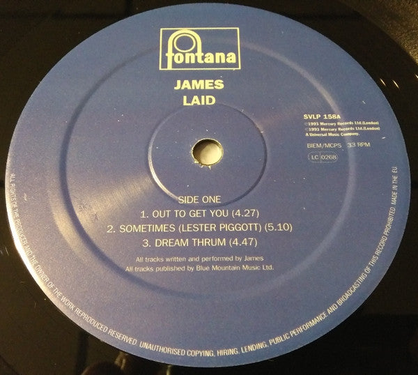 James - Laid (2xVinyl, LP, Album, Reissue) Very Good (VG) / Near Mint (NM or M-)