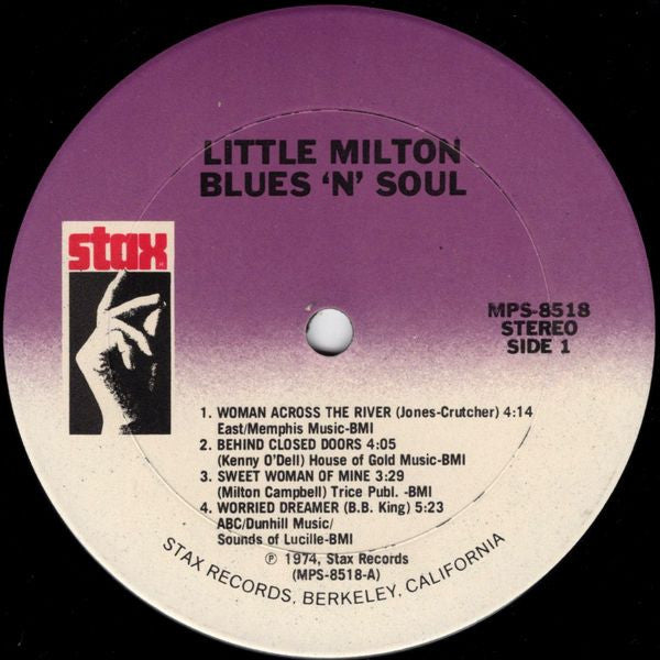 Little Milton - Blues'N Soul (Vinyl, LP, Album, Reissue, Remastered, Stereo) Very Good Plus (VG+) / Very Good Plus (VG+)