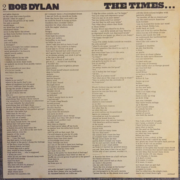 Bob Dylan - The Times They Are A-Changin' (Vinyl, LP, Album, Reissue)