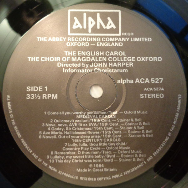 Magdalen College Choir Oxford - The English Carol (Vinyl, LP, Stereo) Near Mint (NM or M-) / Very Good Plus (VG+)