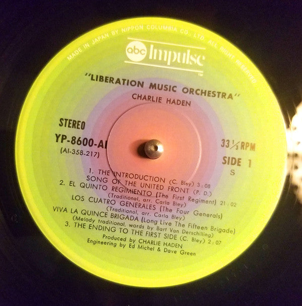 Charlie Haden - Liberation Music Orchestra (Vinyl, LP, Album, Reissue, Stereo) Very Good Plus (VG+) / Very Good (VG)