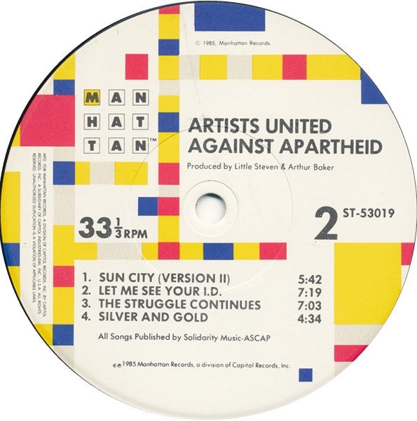 Artists United Against Apartheid - Sun City (Vinyl, LP, Album)
