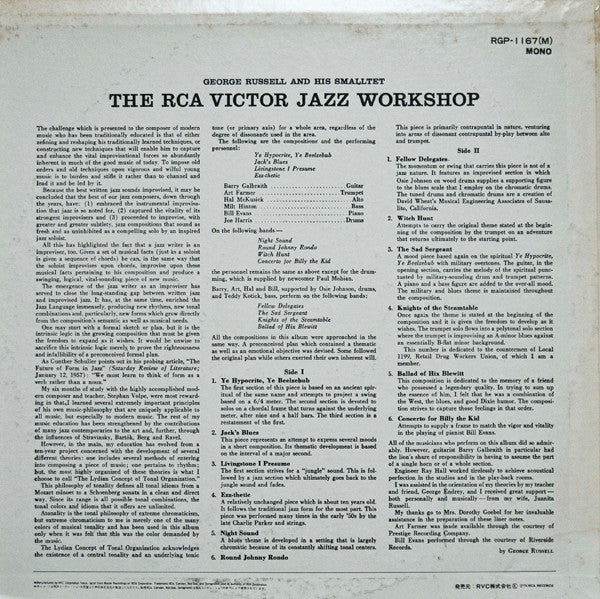 George Russell - The Jazz Workshop (Vinyl, LP, Album, Mono)