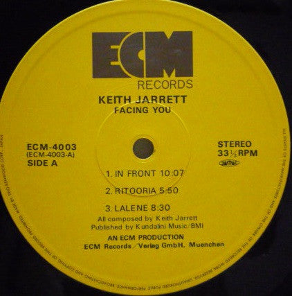Keith Jarrett - Facing You (Vinyl, LP, Album, Reissue) Very Good Plus (VG+) / Very Good Plus (VG+)
