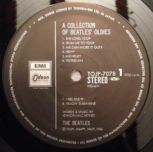 The Beatles - A Collection Of Beatles Oldies = オールディーズ (Vinyl, LP, Compilation, Limited Edition, Reissue, Remastered, Stereo) Very Good Plus (VG+) / Very Good Plus (VG+)