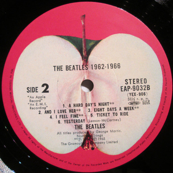 The Beatles - 1962-1966 = 1962年〜1966年 (2xLP, Compilation, Reissue, Stereo) - Very Good Plus (VG+) / Good Plus (G+)