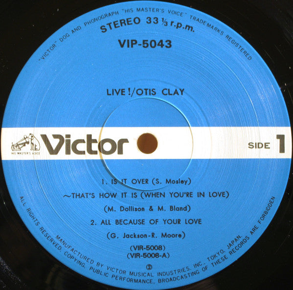 Otis Clay - Live! Otis Clay (2xVinyl, LP, Album) Very Good Plus (VG+) / Very Good Plus (VG+)