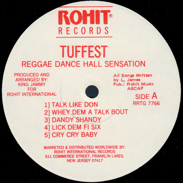 Tuffest - Reggae Dance Hall Sensation (Vinyl, LP, Album) Very Good Plus (VG+) / Very Good Plus (VG+)