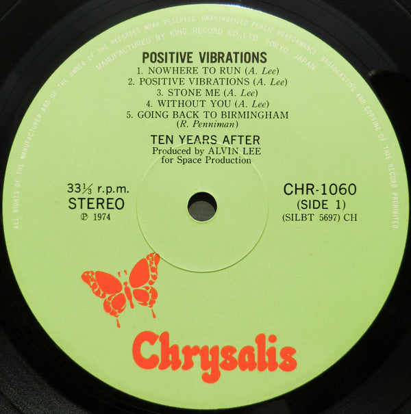 Ten Years After - Positive Vibrations (Vinyl, LP, Album) Very Good Plus (VG+) / Very Good (VG)