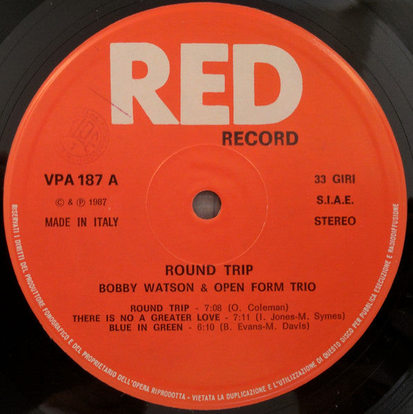Bobby Watson (2) - Round Trip (Vinyl, LP, Album) Very Good (VG) / Good Plus (G+)
