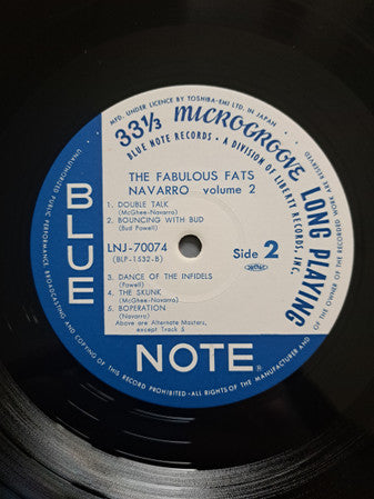 Fats Navarro - The Fabulous Fats Navarro Volume 2 (Vinyl, LP, Album, Reissue, Remastered, Mono) Near Mint (NM or M-) / Near Mint (NM or M-)