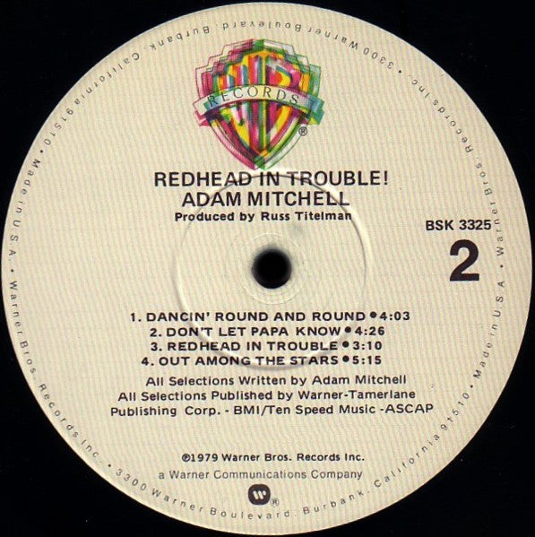 Adam Mitchell - Redhead In Trouble! (Vinyl, LP, Album) Good Plus (G+) / Very Good Plus (VG+)