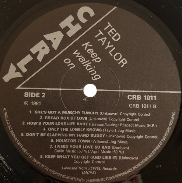 Ted Taylor - Keep Walking On (Vinyl, LP, Compilation) Very Good Plus (VG+) / Good Plus (G+)