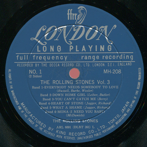 The Rolling Stones - The Rolling Stones, Vol. 3 = ザ・ローリング・ストーンズ=第3集 (Vinyl, LP, Album, Mono) Good Plus (G+) / Good Plus (G+)