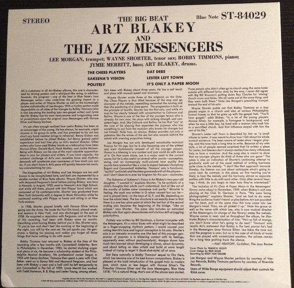 Art Blakey & The Jazz Messengers - The Big Beat (2xVinyl, 12", 45 RPM, Album, Limited Edition, Numbered, Stereo) Very Good (VG) / Very Good Plus (VG+)