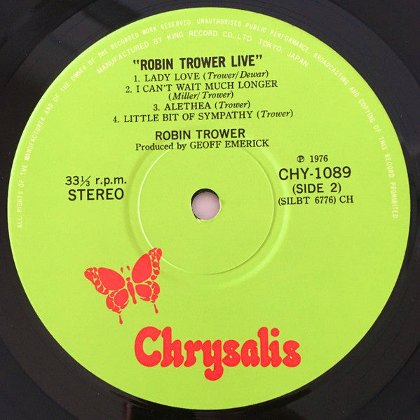 Robin Trower - Robin Trower Live! (Vinyl, LP, Album, Stereo)