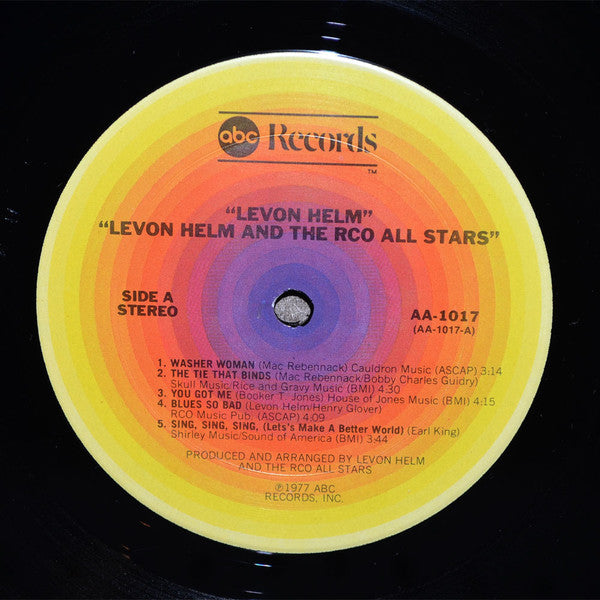 Levon Helm - Levon Helm And The RCO All-Stars (Vinyl, LP, Album) Good Plus (G+) / Good Plus (G+)