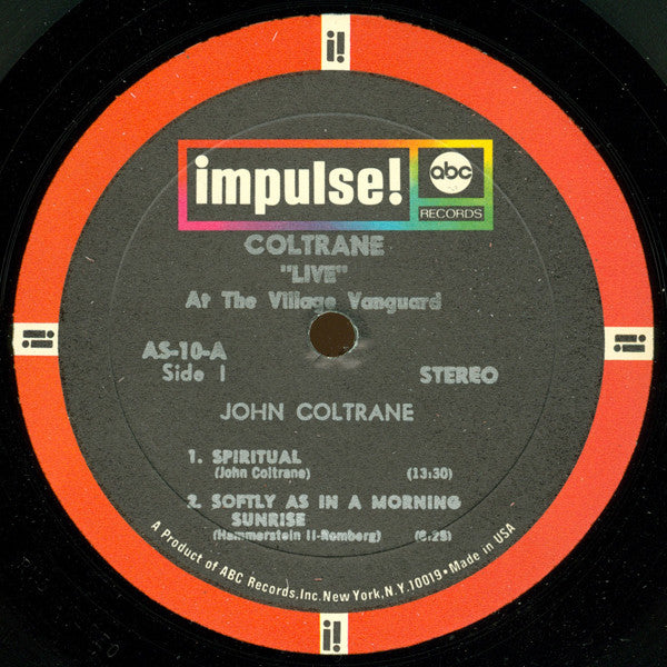 John Coltrane - "Live" At The Village Vanguard (Vinyl, LP, Album, Repress, Stereo) Very Good (VG) / Very Good (VG)