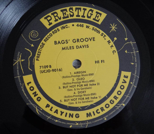 Miles Davis - Bags Groove (Vinyl, LP, Album, Limited Edition, Reissue, Remastered, Mono) Near Mint (NM or M-) / Near Mint (NM or M-)