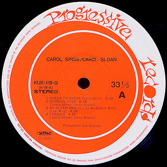 Carol Sloane - Carol Sings (Vinyl, LP, Album, Stereo) Very Good Plus (VG+) / Very Good Plus (VG+)