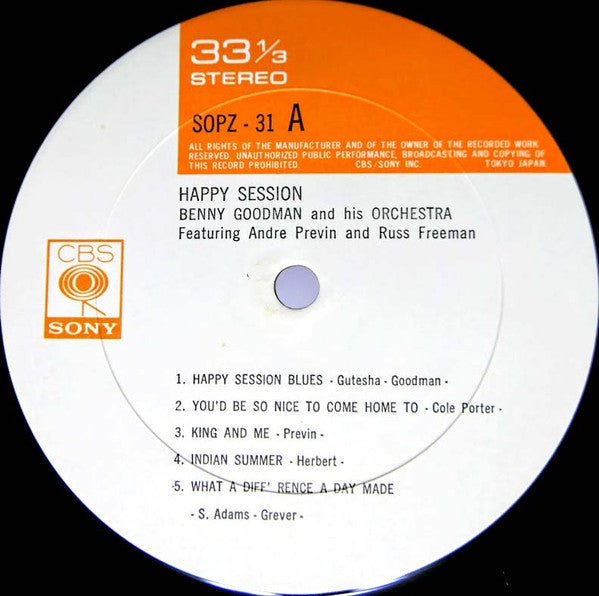 Benny Goodman And His Orchestra - Happy Session (Vinyl, LP, Album, ...
