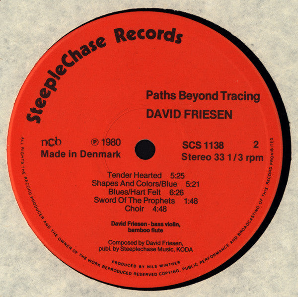 David Friesen - Paths Beyond Tracing (Vinyl, LP, Album) Very Good Plus (VG+) / Very Good Plus (VG+)