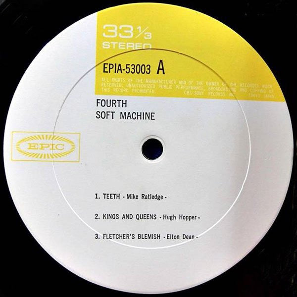 Soft Machine - Fourth (Vinyl, LP, Album, Stereo)