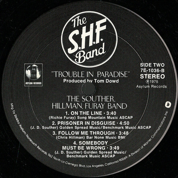 The Souther-Hillman-Furay Band - Trouble In Paradise (Vinyl, LP, Al...
