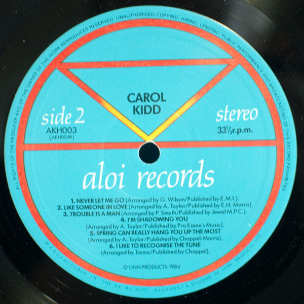 Carol Kidd - Carol Kidd (Vinyl, LP, Album) Near Mint (NM or M-) / Very Good Plus (VG+)