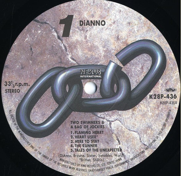 Dianno - Two Swimmers & A Bag Of Jockies (Vinyl, LP, Album, Stereo) Very Good Plus (VG+) / Very Good (VG)