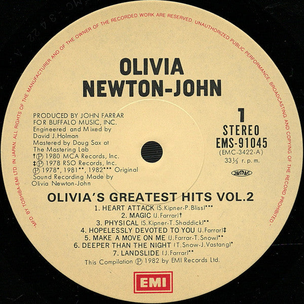 Olivia Newton-John - Olivia's Greatest Hits Vol. 2 (Vinyl, LP, Comp...