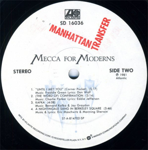 The Manhattan Transfer - Mecca For Moderns (Vinyl, LP, Album, Stereo)